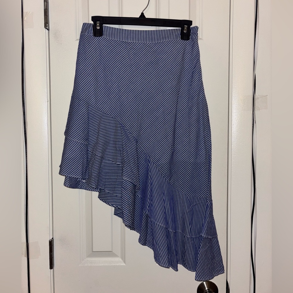 a new day Blue Striped Maxi Skirt